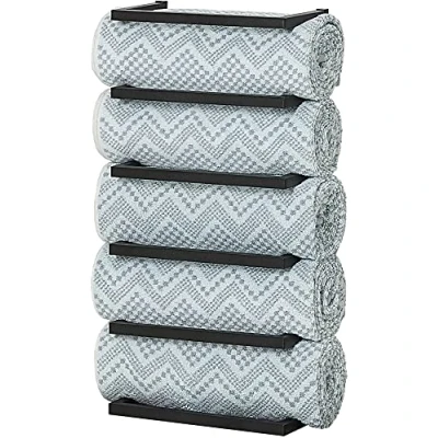 Image de Sealskin Carré Porte Serviettes Rail Grand Format Noir