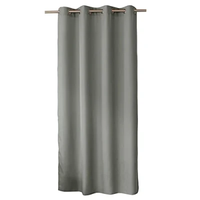 Image de ED ENJOY HOME Rideau Décoratif à Œillets argentés, 140x240 cm, Gris Clair, 100% Polyester, Satiné, Collection Basic