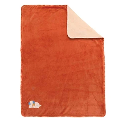 Image de Nattou Couverture Douce Supersoft Chien Jim, 75 x 100 cm, Jim Et Bob, Orange