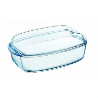 Image de Pyrex Cocotte avec couvercle en verre résistant à la chaleur, Verre, 4,6 L