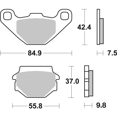 Image de TRW Organic Allround MCB523 Jeu de plaquettes frein