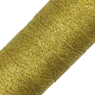 Image de Linhasita Bobine de fil ciré 100 g / 360 mètres 0,5 mm d&#039;épaisseur Polyester Macrame 30 couleurs (or)