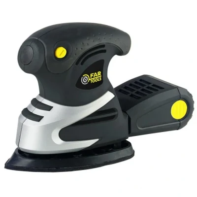 Image de Fartools Ponceuse Delta 200W 140x140x80mm avec filtre cartouche, vibration 15000tr/min, fixation autoagrippante