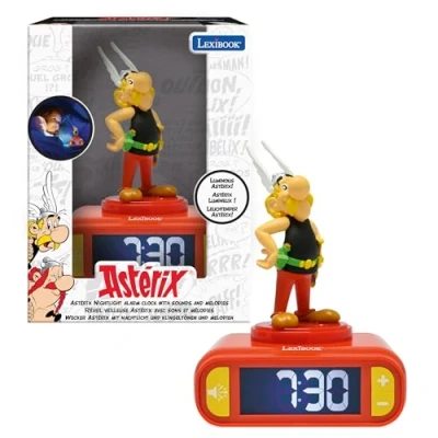 Image de Lexibook, Astérix, Réveil veilleuse Sons et mélodies, Écran LCD rétro éclairé, Lumineux, Snooze, RL800AX2