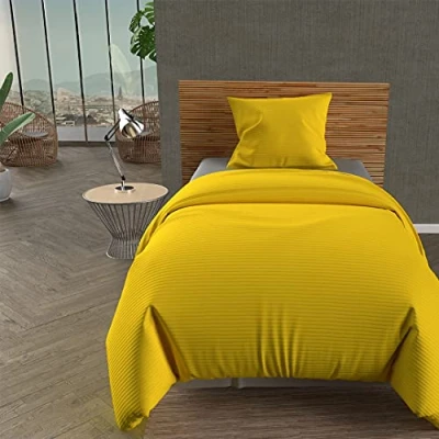 Image de Soleil d&#039;ocre, Leo jeté de lit, Microfibre, Jaune, 180x220 cm