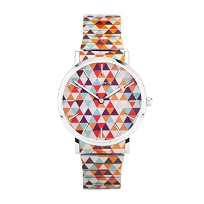 Image de Sekonda Maxima Montre à quartz pour femme avec affichage analogique et bracelet en acier inoxydable Multicolore 38 mm, un, Sangle