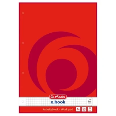 Image de Herlitz X.book 215434 Bloc de travail 50 feuilles quadrillées Format A4