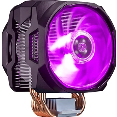 Image de Cooler Master MasterAir MA610P RGB Refoidisseur CPU, 2 Ventilateurs MasterFan 120 Air Balance en Push Pull, 6 Caloducs, Plaque de Contact Élargie, Compatibilité Universelle, Contrôleur Inclus
