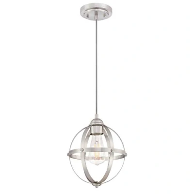 Image de Westinghouse Lighting 63620 Luminaire Suspendu d&#039;Intérieur à Une Lampe, Finition en Nickel Brossé