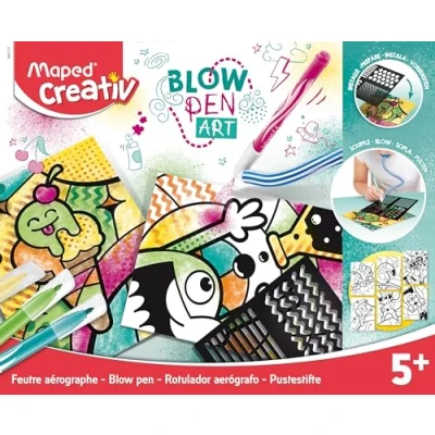 Image de MAPED Creativ Blowpen Art Aérographes pour Créer des Effets Incroyables Activité Pop&#039;Art Transforme tes Feutres en Spray Loisirs Créatifs Enfants dès 5 ans, 846715