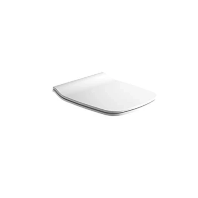 Image de Gala Street Square G5132701 Abattant de WC avec kit Fixation et charnières en Acier Inoxydable Blanc 37,5 x 6 45 cm