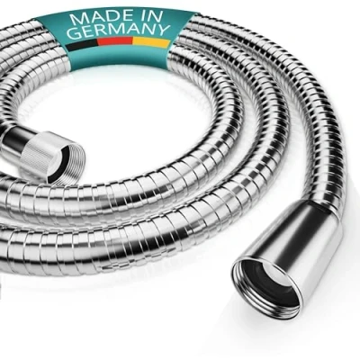 Image de Engelbach® Tuyau douche 1,5m en Acier inoxydable Flexible de avec raccord standard &amp; testé à l&#039;eau potable Made in Germany