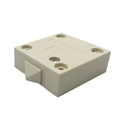 Image de FUJIE Commutateur d&#039;armoire Encastrer à Contact Momentané Interrupteur Automatique pour Placards Interrupteurs de Porte Meuble, Ouvert Quand l&#039;interrupteur est Poussé, Blanc
