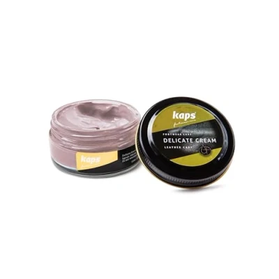 Image de Kaps Crème Délicate De Cirage Cuir Naturel Et Synthé Soin Chaussures Professionnel Intensif Du Nourrissant Pot Verre 50ml Plusieurs Couleurs (143 Mauve)