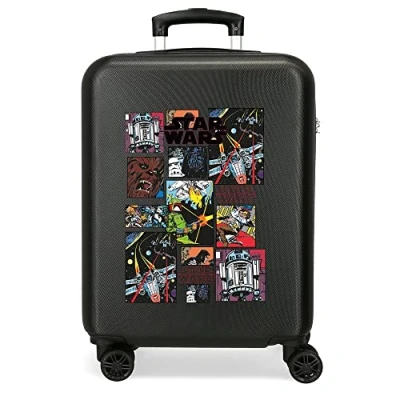 Image de Valise Cabine Star Wars Galactic Team Noir 38x55x20 cms ABS Rigide Serrure latérale à combinaison 34L 2 kgs 4 Doubles roues Bagage Main