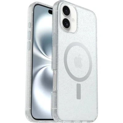 Image de OtterBox Coque Symmetry Series Clear MagSafe pour iPhone 16 Plus, Antichoc, Anti Chute, Fine, supporte 3X Plus de Chutes Que la Norme Militaire, Stardust