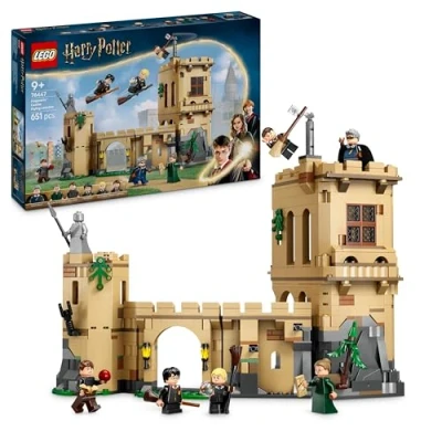 Image de LEGO Harry Potter Le château de Poudlard : Les Cours vol Inclut 6 minifigurines Collector Dont Drago Malefoy et professeure McGonagall Jeu rôle pour garçons Filles dès 9 Ans 76447