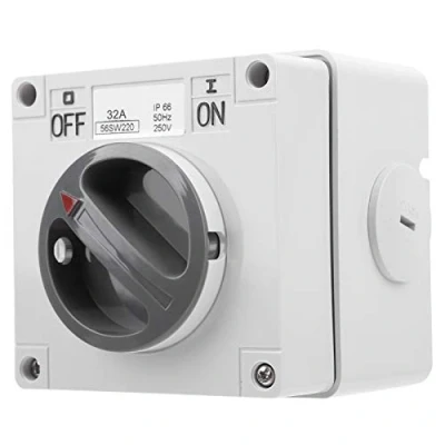 Image de Commutateur étanche Ip66 250v 2 Positions Sélecteur Rotatif Interrupteur Marche arrêt à la Poussière pour Une Utilisation En Extérieur(2P32A)