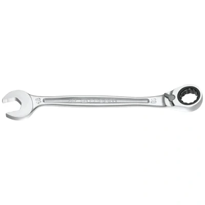 Image de FACOM Clé Mixte à Cliquet Métrique 12mm 467B.12 Système Ultra Grip Antidérapant Mécanisme Compact Réversible par Levier Œil et Fourche Inclinés 15 Chrome Satiné
