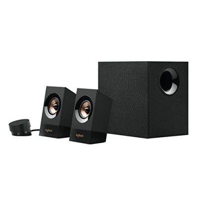 Image de Logitech Z533 Système de Haut Parleurs 2.1 avec Subwoofer, Son Puissant, 120W en Puissance, Basses Puissantes, Entrée Audio 3,5 mm/RCA, Prise UK, PC/PS4/Xbox/TV/Smartphone/Tablette/Lecteur