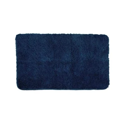 Image de WohnDirect Tapis de Bain Bleu foncé 50x80 cm pour créer Un Set Antidérapant, Absorbant et Doux