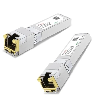 Image de GIQITCK 2Pack 2025Newest 10GBASE T SFP+ à RJ45 Transceiver, Module vers en Cuivre 10G avec Puce RTL8261N pour Cisco SFP S, Ubiquiti UF 10G, Netgear,Supermicro,Linksys, jusqu&#039;à 30m