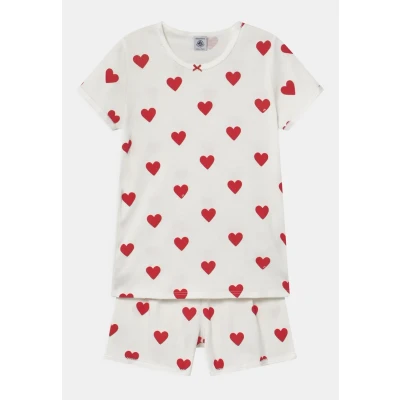 Image de Petit Bateau Heart Print Pyjama pour enfants, Taille: 104, Marshmallow/terkuit