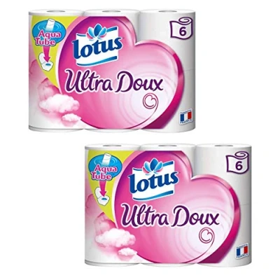 Image de Lotus Ultra Doux Papier Hygiénique Aquatube 12 rouleaux