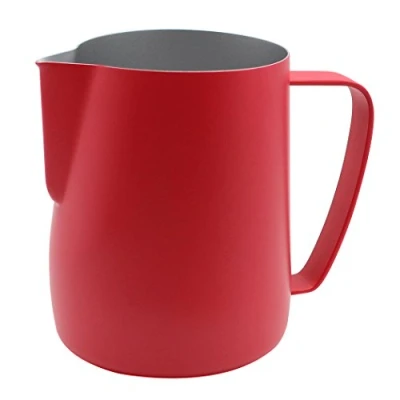 Image de Dianoo Carafe à lait en acier inoxydable pour café latte et Rouge 600 ml