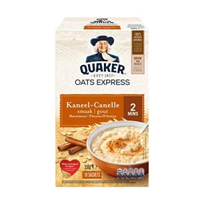 Image de Gruau à la cannelle Quaker Oatmeal Cinnamon 10 x 33g Poids total 330 grammes
