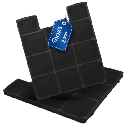 Image de Lot de 4 filtres à charbon rechange pour hotte aspirante Amica KF17141 Accessoires Filtre actif mode recirculation d&#039;air