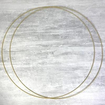 Image de Lot de 2 Grands Cercles métalliques doré Ancien, diam. 90 cm pour Abat Jour, Anneaux epoxy Attrape rêves