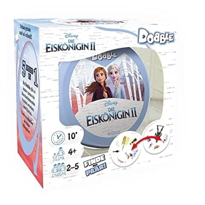 Image de Zygomatic, Dobble Disney La Reine des Neiges II Jeu de Cartes pour Enfants 2 à 8 Joueurs partir 6 Ans et Plus 15 Minutes en Allemand Multicolore