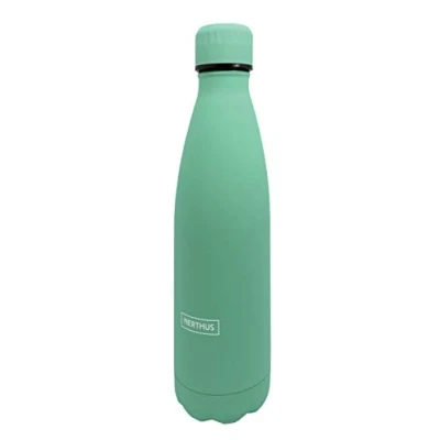 Image de Nerthus FIH 615 Fiole Double paroi en Acier Inoxydable Motif Turquoise Chaud et Froid 750 ML Bouchon hermétique 18/8