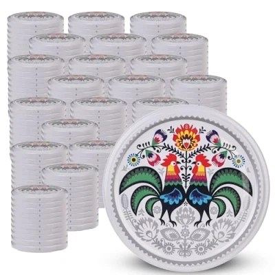 Image de KADAX Couvercle à vis fi82 mm x 200st, twist off Ensemble en métal, de rechange pour bocaux, avec 6 crans d&#039;encliquetage bocaux droits et conserve