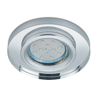 Image de Trio, Éclairage encastré, Pirin 1xGU10, max.10,0 W Cristal, Transparent claire, Corps: Métal, Chrome L:9,0cm, H:7,0cm