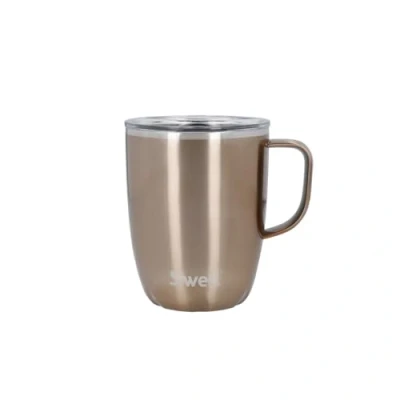Image de S&#039;well Mug avec poignée, Pyrite, 350ml. isotherme sous vide en Acier inoxydable couvercle coulissant Lavable au lave vaisselle