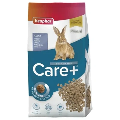 Image de Beaphar Care+ Alimentation Super Prenium pour Lapin extrudée 25% de Fibres Appétent, sans Sucre ajouté ni Colorant Haute digestibilité Participe à l’Usure Naturelle Dents 5 kg