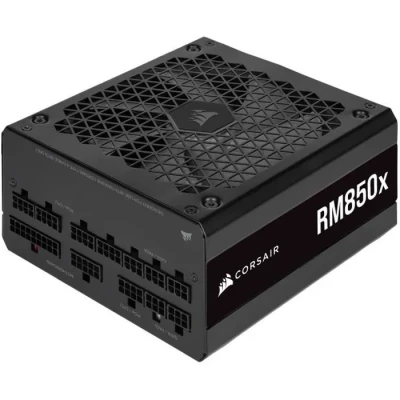 Image de Corsair RM850x 80 PLUS Gold 850 Watts Bloc d’alimentation ATX Entièrement Modulaire (Ventilateur à Lévitation Magnétique de 135 mm, Grande Compatibilité, Condensateurs 105 C Japonais) EU Noir