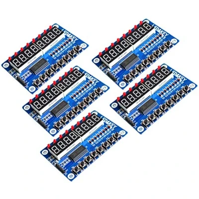 Image de TECNOIOT 5pcs TM1638 Module Key Display 8 Bit Digital LED Tube