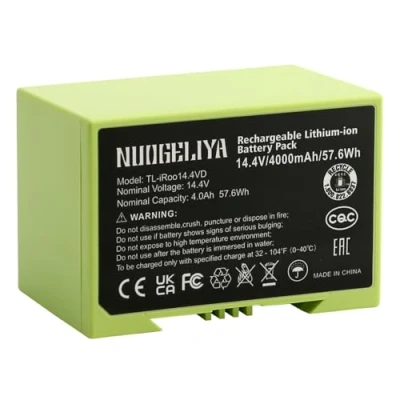 Image de Batterie Li ion de rechange pour iRobot Roomba 7150 7550 3150 3550 4150 4552 i4 i4+ i3 i3+ i7158 i7550 i755020 4624864 ABL D1 Aspirateur 14,4 V 4 000 mAh rechange.