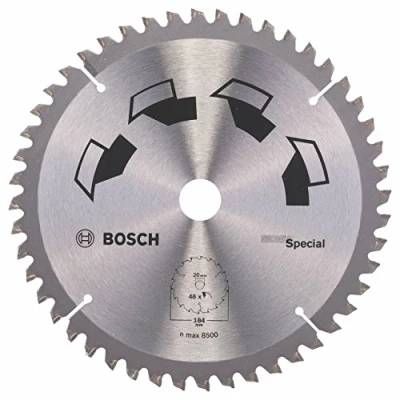 Image de Bosch 1x Lame de Scie Circulaire Special (pour Bois, Métaux non ferreux, Plastique, Ø 184 x 2.5/1.8 20/16 mm, 48 Dents, FT, avec Bague Réduction 16 Accessoire Circulaire)