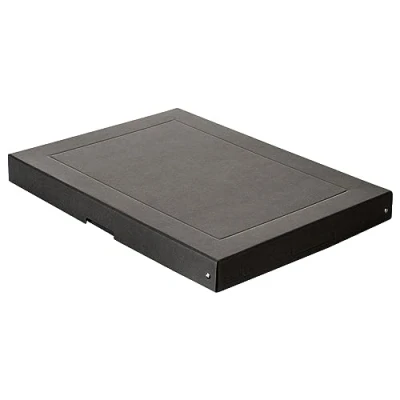 Image de FALKEN Réf. 22001768000F PureBox 1 boîte de rangement avec couvercle emballage cadeau sans plastique Format A2 hauteur 100 mm poignée découpée entourée d&#039;un ruban Couleur Noire