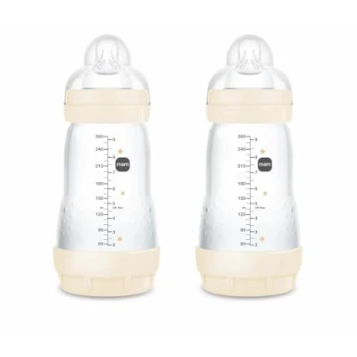 Image de MAM Easy Start A139 Biberon anti colique breveté avec tétine en silicone ultra douce, bébés à partir de 2 mois, unités, autostérilisation 3 minutes, 260 Millilitres, Modèle Assorti