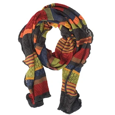 Image de Invero, Écharpe en laine mérinos Manu, 100 % Multicolore Taille Unique