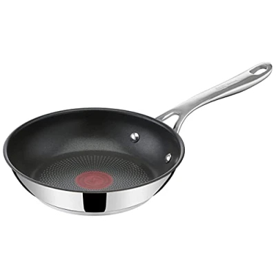 Image de Tefal Jamie Oliver Cook&#039;s Direct Inox Poêle 20 cm, Induction, Revêtement antiadhésif, Indicateur de cuisson, Poignée sûre rivetée E3040244