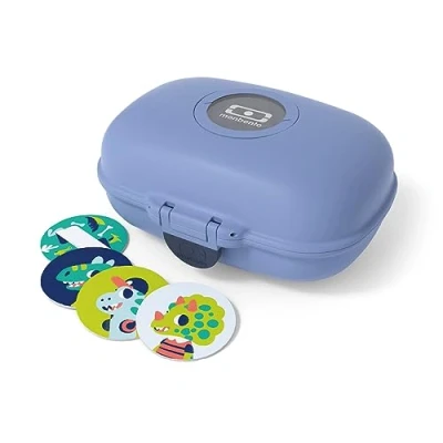 Image de monbento Boîte à Goûter Enfant MB Gram Infinity Snack Box Pour Fille et Garçon Idéal Ecole ou Parc Sans BPA Durable Sûre Bleu
