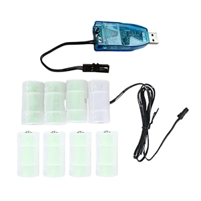 Image de Haveratio réutilise USB à 1V 24V Tension réglable LR14 C éliminateur de Batterie cellules remplacer 1 8 pièces Piles pour Jeu Lampe LED Jouet