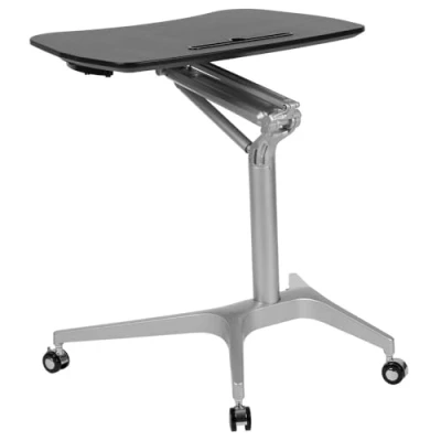 Image de Flash Furniture Bureaux Assis et Debout, Métal, Noir, 28,25&quot; W x 18,5&quot; D 29&quot; 41&quot; H