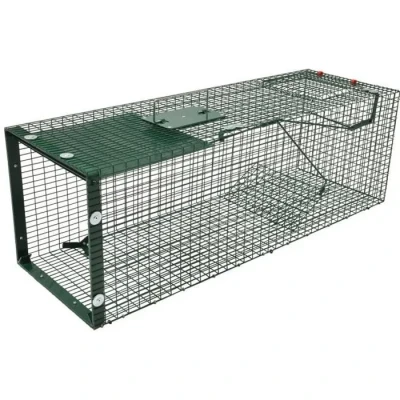 Image de Moorland Piège Vivant 90x30x30cm de Capture avec 1 Entrée &amp; Poignée Transport Respectueux aux Animaux à Fouines, Chats, Renards, Rats Safe 5002